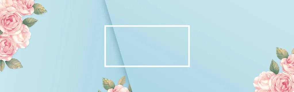 春天小清新蓝色电商海报背景高清