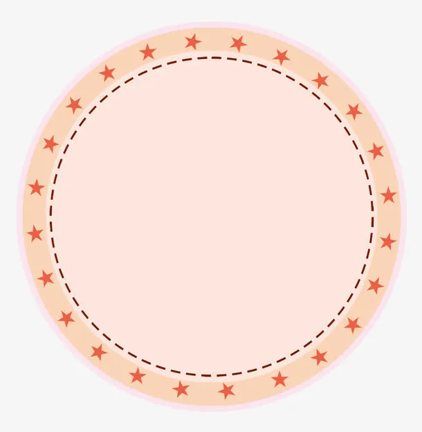 简约圆形边框免抠