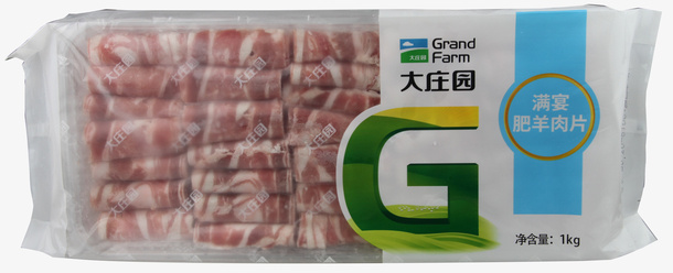 大庄园肥羊肉片1KG免抠