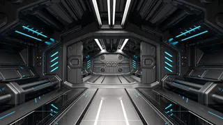太空船内部场景背景素材