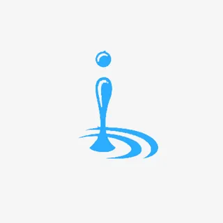 水滴滴落水中波浪效果免抠