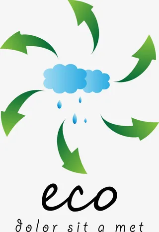 绿色循环矢量箭头图免抠