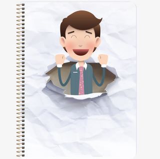 矢量手绘破纸而出免抠