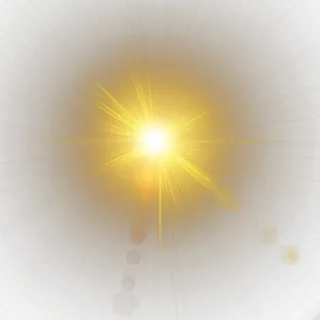 黄色炫光元素图案免抠