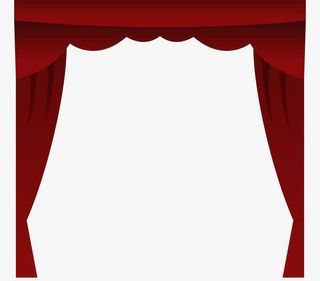 红色幕布图免抠