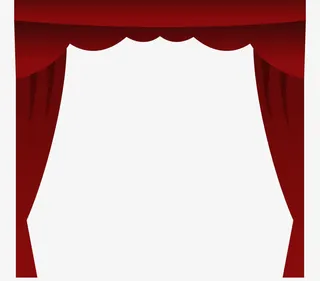 红色幕布图免抠
