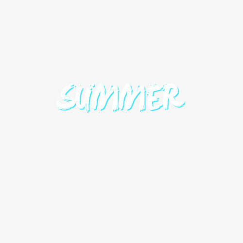 英文SUMMER艺术字免抠