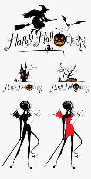 黑色万圣节免抠