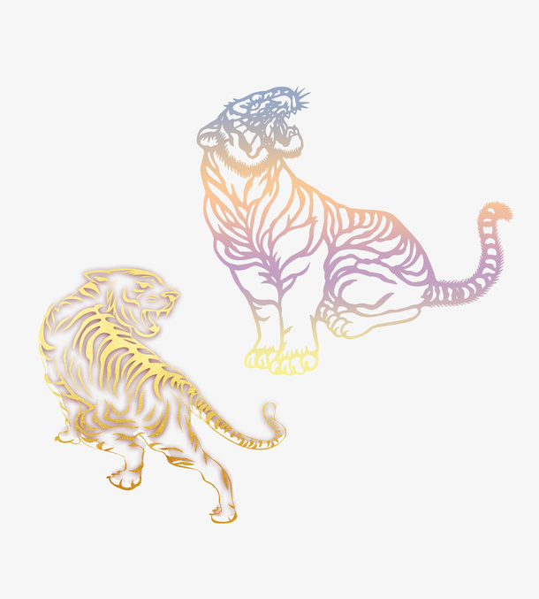 大气老虎矢量素材免抠