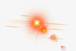 白色光红色光晕黄色光免抠