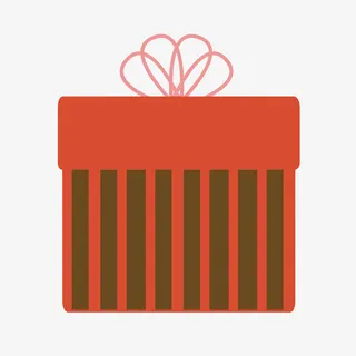 扁平化礼物盒免抠