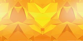 黄色简约几何形状光效质感免抠