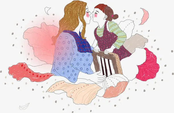可爱亲情母爱母女免抠