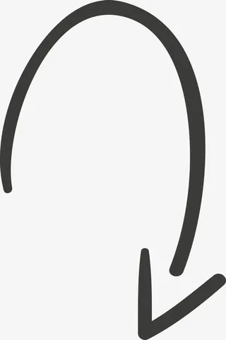 弧形箭头矢量图免抠