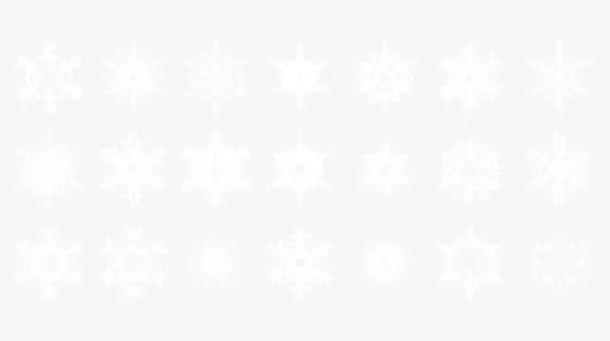 白色雪花花纹样式免抠