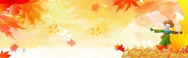 秋季上市淘宝手绘banner壁纸
