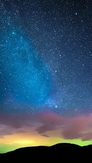 蓝色星空宇宙手机端H5背景高清