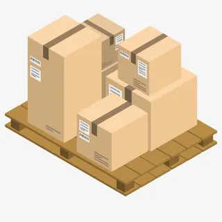 矢量货物运输箱子免抠