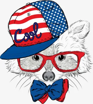 时尚素描动物矢量素材免抠