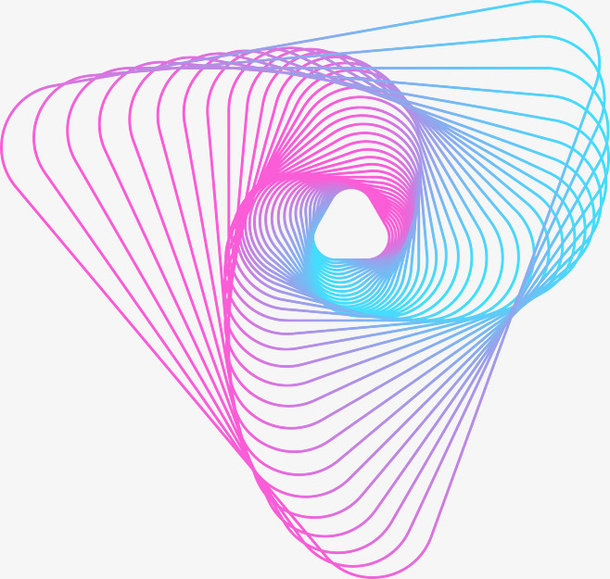 炫酷渐变科技线条免抠