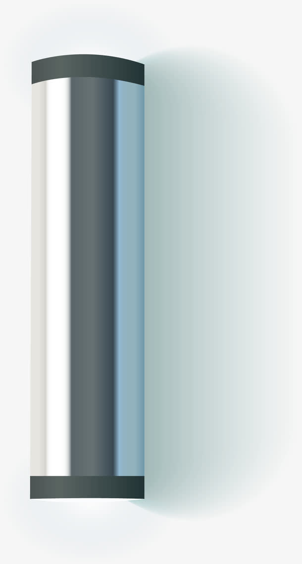 蓝色简约圆柱装饰图案免抠