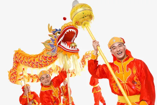 春节舞龙免抠