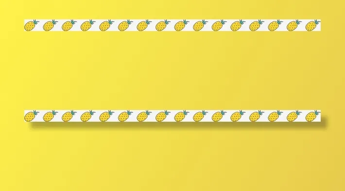 可爱菠萝分割线免抠