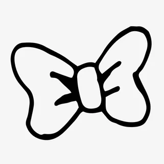 简笔蝴蝶结免抠