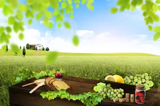 蓝天草地背景素材高清