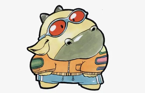 戴眼镜的小牛免抠