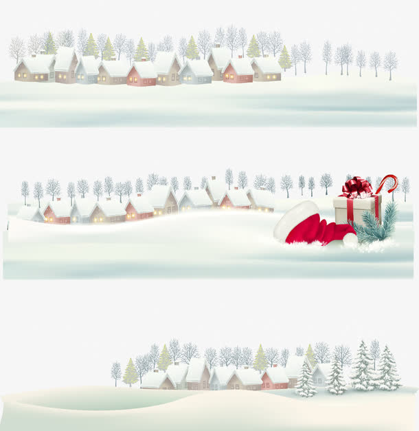 矢量雪景免抠
