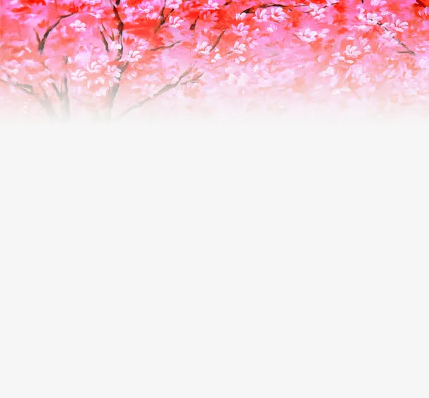 创意合成桃花林效果设计免抠