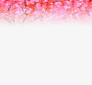 创意合成桃花林效果设计免抠