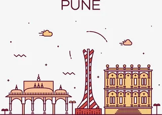 普纳街景矢量图免抠