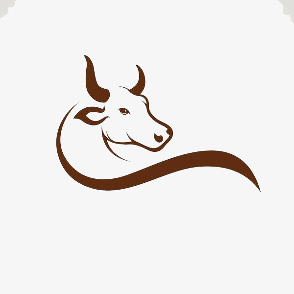 免抠卡通公牛logo免抠