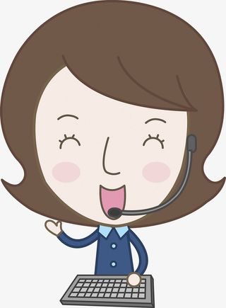 卡通人物插图客户沟通对讲联络免抠