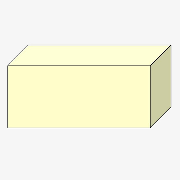 黄色简约长方形立体矢量图免抠