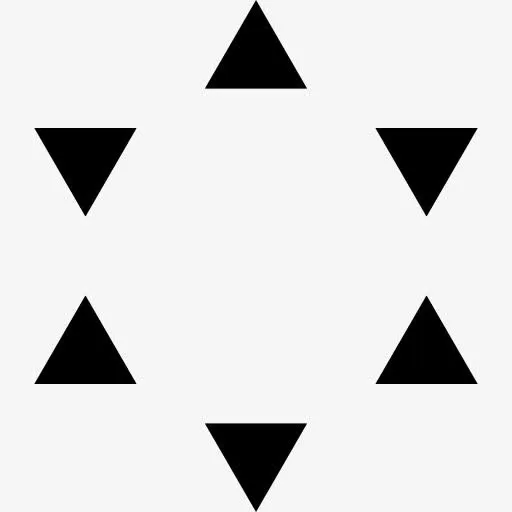 星的六个小三角形图标免抠