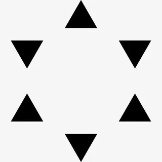 星的六个小三角形图标免抠