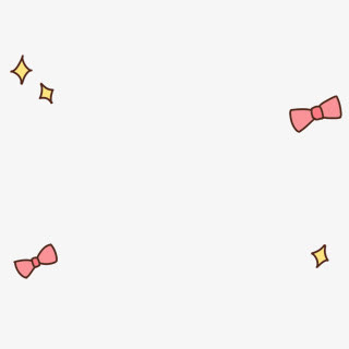 卡通蝴蝶结星星素材免抠