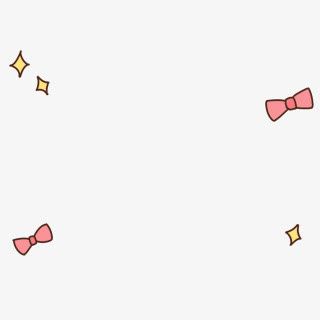 卡通蝴蝶结星星素材免抠