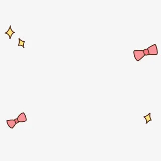 卡通蝴蝶结星星素材免抠