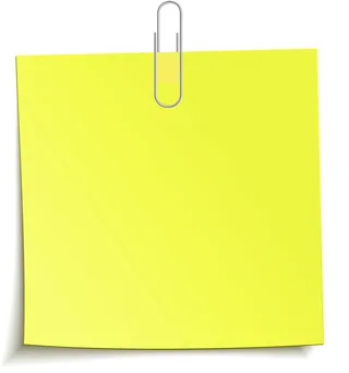 曲回针黄色纸张便利贴便签矢量背景高清