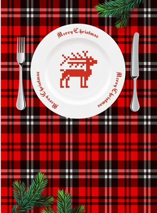 矢量圣诞促销美食餐饮背景素材高清