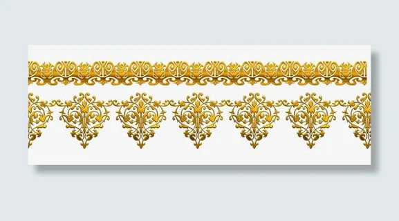 矢量金色花案免抠