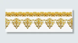 矢量金色花案免抠