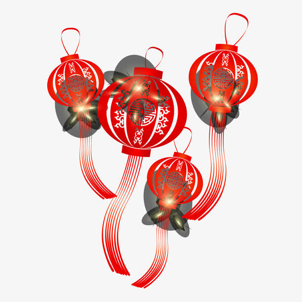 手绘红色灯笼免抠素材免抠