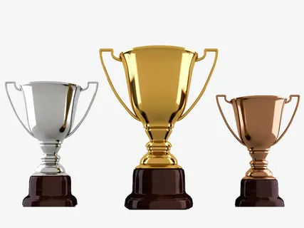 三个奖杯免抠