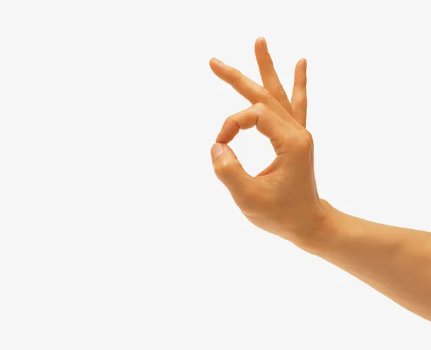 简单手势笔划OK免抠