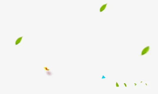 树叶漂浮元素免抠